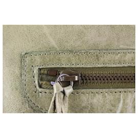 Balenciaga-Olive Taupe Agneau Leather The Day Hobo-Other
