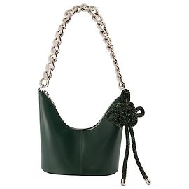 Donna Karan Saco de feijão com nó e corrente Verde