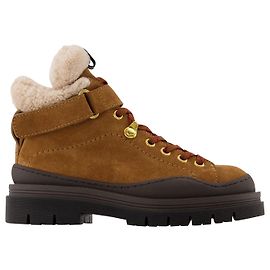 See by Chloé Jolya Boots in Brown/Ivory Suede Brown