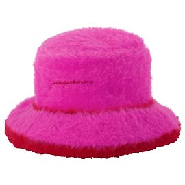 Jacquemus Chapéu Balde Le Bob Neve em tecido rosa Rosa