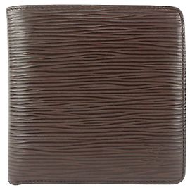 Louis Vuitton Moka Braune Epi Leder Slender Multiple Marco Florin Geldbörse 1LV52BEIM Andere