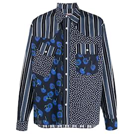Camisa com patch azul Kenzo Azul