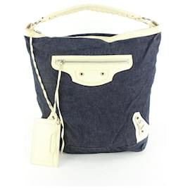 Balenciaga-Denim Classic Hardware Day Hobo Black-Other
