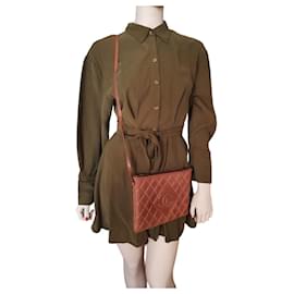 Chanel-Vintage Chanel shoulder bag-Dark brown