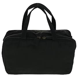 Prada-PRADA Hand Bag Nylon Black Auth 31556-Black