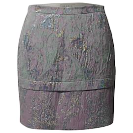 Sandro-Sandro Paris Jacquard Mini Skirt in Multicolor Polyester -Multiple colors