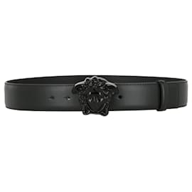 Versace-Cinto de Couro Versace La Medusa-Preto