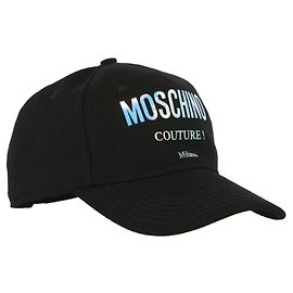 Chapéu com logo iridescente Moschino Preto