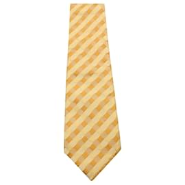 Kenzo-Kenzo Orange & Yellow Checked Tie-Orange
