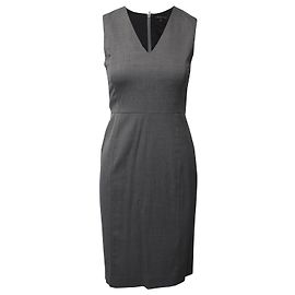 Vestido sem mangas com decote em V Theory em lã cinza Cinza