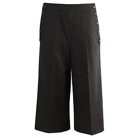 Max Mara Culotte Pants in Dark Grey Wool  Grey