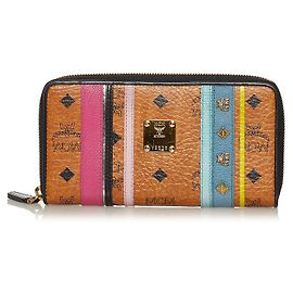 mcm Visetos Striped Zip Around Wallet multicolor Multiple colors