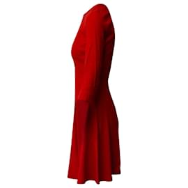 Sandro-Sandro Requiem Open-Back Mini Dress in Red Viscose-Red