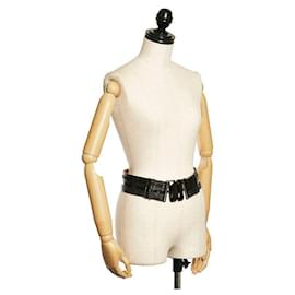Fendi-fendi Wide Leather Belt black-Black