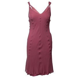 Vestido midi Alberta Ferretti em seda rosa Rosa