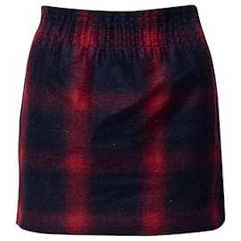 Maje-Maje Plaid Mini Skirt in Multicolor Wool -Other