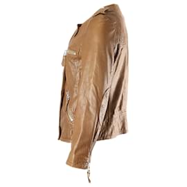 Isabel Marant-Isabel Marant Etoile Kady Motor Jacket in Brown Leather -Brown