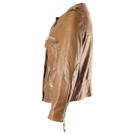 Isabel Marant-Isabel Marant Etoile Veste Kady Motor en Cuir Marron-Marron