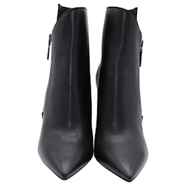 Saint Laurent-Saint Laurent Niki Asymmetric Boots in Black Leather-Black