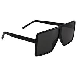 Saint Laurent-SAINT LAURENT 183 Betty Square Sunglasses in Black Acetate-Black