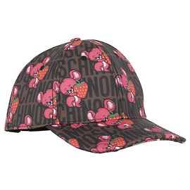 Moschino Mouse Print Logo Hat Black