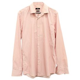Hugo Boss Camicia da lavoro a quadri rossa e bianca Rosso
