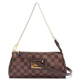 Louis Vuitton-louis vuitton Damier Ebene Eva Pochette With Strap brown-Brown