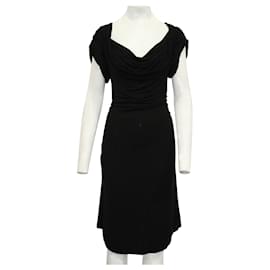 Vivienne Westwood-Black Cow Neck Dress-Black