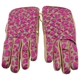 Mulberry-Mulberry Animal Print Handschuhe aus braunem Leder-Andere