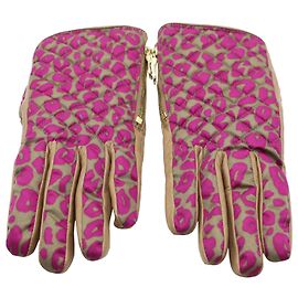 Luvas Mulberry Animal Print em couro marrom Outro