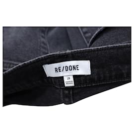 Re/Done-Re/Done Distressed Jeans in Black Cotton -Black