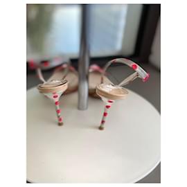 Sophia webster-high heel sandals-Metallic,Fuschia
