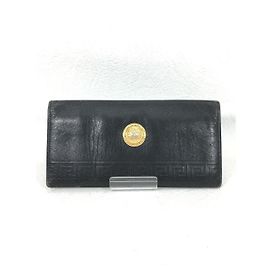 **GIANNI VERSACE Bi-fold Long Wallet Black
