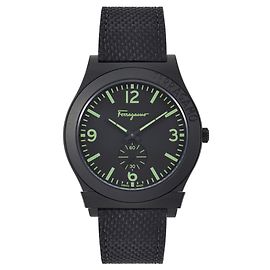 Salvatore Ferragamo Montre Ferragamo Gancini en cuir Noir