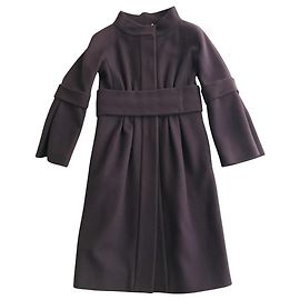 Alberta Ferretti Coat with bell sleeves Dark purple