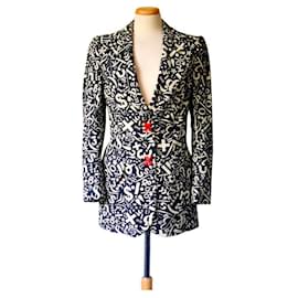 Moschino Cheap And Chic-Rare Iconic Graphic Sign Print Blazer-Multiple colors