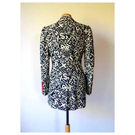 Moschino Cheap And Chic-Rare Iconic Graphic Sign Print Blazer-Multiple colors
