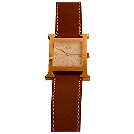 Hermès Heure H GM Doré