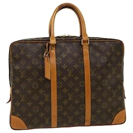 Louis Vuitton-LOUIS VUITTON Monograma Porte Documentos Voyage Business Bag M53361 Autenticação de LV 31469-Outro