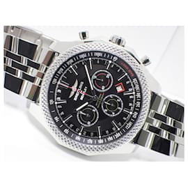 Breitling-BREITLING Bentley Barnato black Genuine goods Mens-Silvery