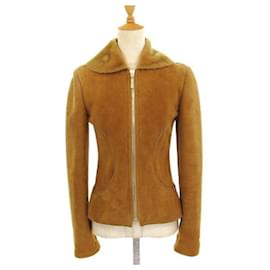 Fendi-Fendi Shearling Jacket-Mustard
