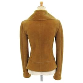 Fendi-Fendi Shearling Jacket-Mustard