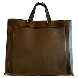 Louis Vuitton-Kazbek brown leather tote-Brown