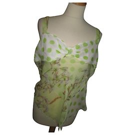 Autre Marque Top de seda Chiaria d'este con escote corazón Multicolor