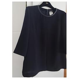 Chanel-Bellissimo top Chanel T.38-Blu navy