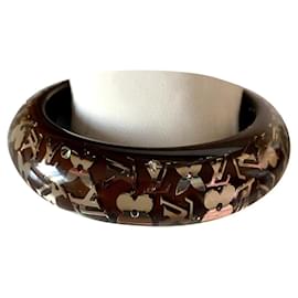 Bracciale Louis Vuitton Marrone e Oro D'oro Marrone scuro