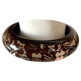 Pulsera Louis Vuitton Marrón y Dorado Dorado Marrón oscuro