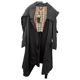 Abrigo Burberry Oversize de algodón negro Negro
