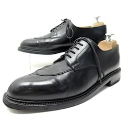 JM Weston-JM WESTON DERBY SHOES 598 HALF HUNT 42.5 BLACK LEATHER SHOES-Black