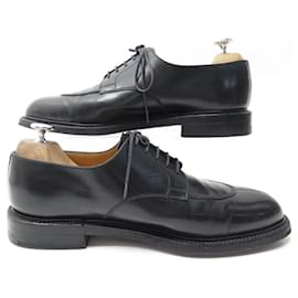 JM Weston-JM WESTON DERBY SHOES 598 HALF HUNT 42.5 BLACK LEATHER SHOES-Black